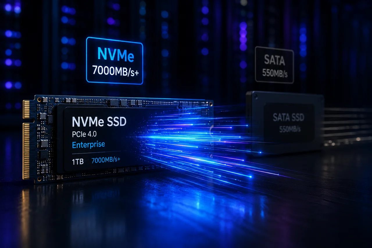 Işık hızı veri efektiyle enterprise NVMe SSD